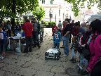 Robot JU-JU se kterým tým Radioklubu Písek v roce 2008 získal v Praze na soutěži ROBOTOUR krásné 5. místo